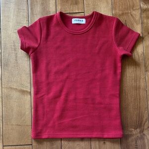 Parke Holiday Waffle Tee — size small